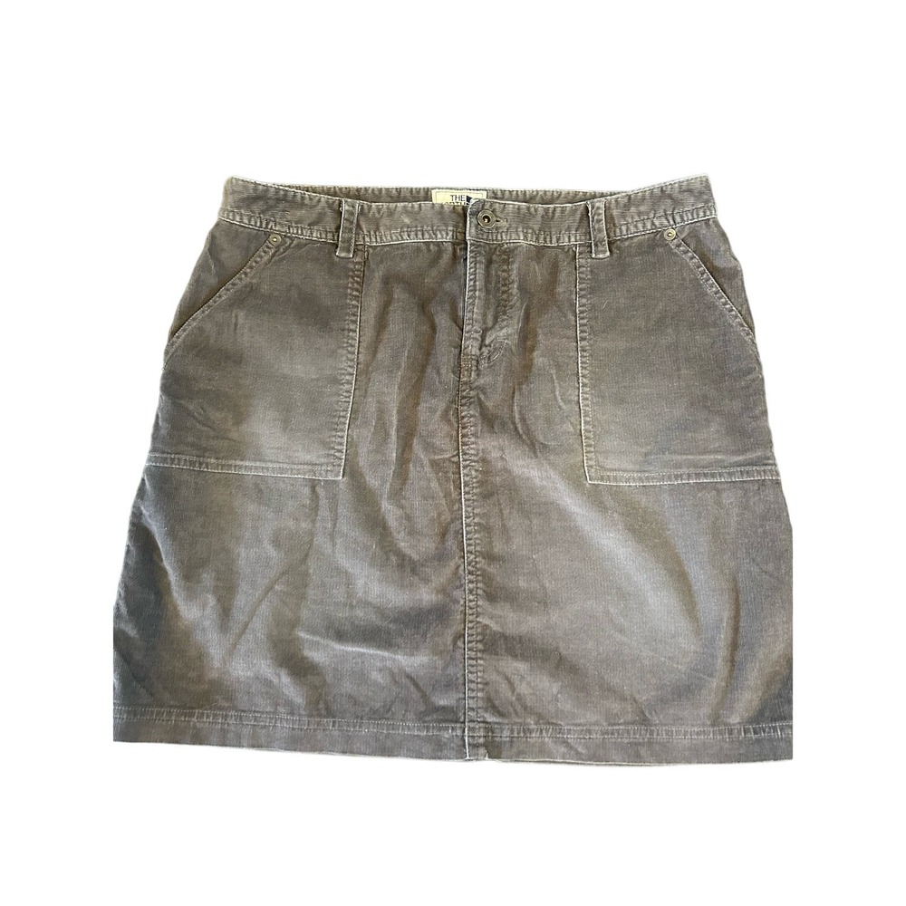 The North Face Corduroy Gray Knee Length Skirt Size Large Outdoor Hiking